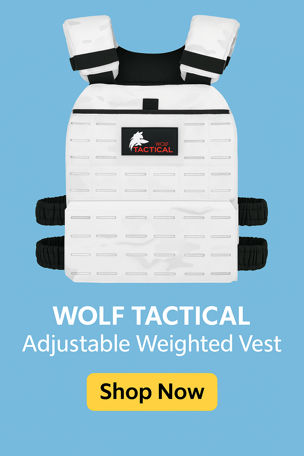 White Wolf Tactical Weighted Vest with Velcro Panels – Tactical Fitness Gear

